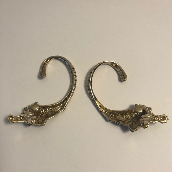 Roberto Cavalli Swarovski crystal Tiger earrings - Picture 5 of 6